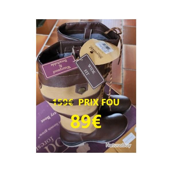 BOTTES SHERWOOD DURHAM CUIR CAOUTCHOUC MARRON  PT  40