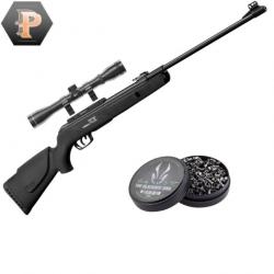 Pack Carabine Gamo 19.9J Big cat cal. 4,5 mm + 500 Plomb + lunette