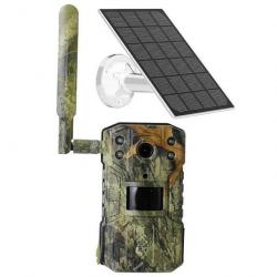 Caméra de Chasse 14MP 4G Solaire Imperméable PIR Caméra Vision Nocturne 30m Détection Mouvement 20m