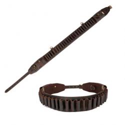 Tourbon Ceinture A Munitions En Cuir Calibre 12 -