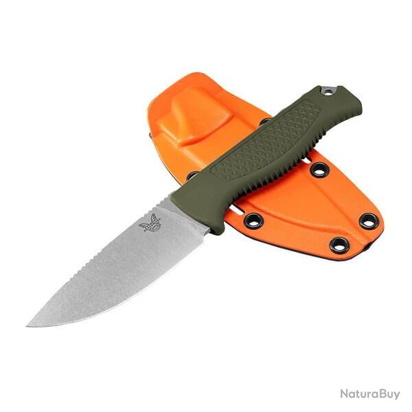 BEN15006-01 Couteau de chasse fixe Benchmade Steep Country vert