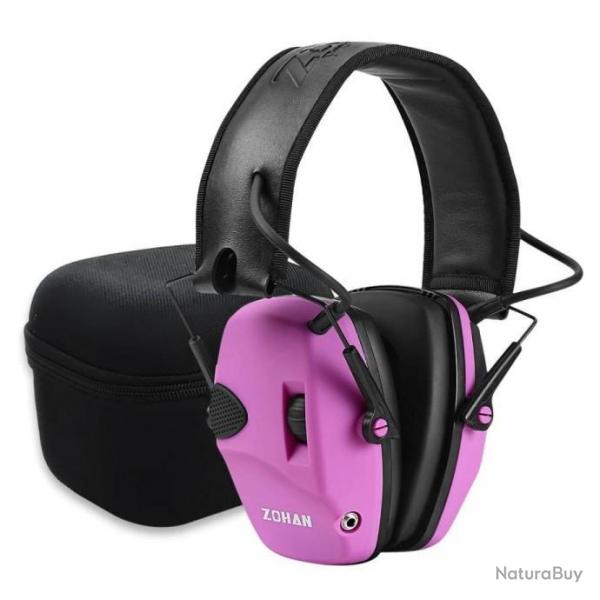 ZOHAN Casque Anti-Bruit Couleur Rose -