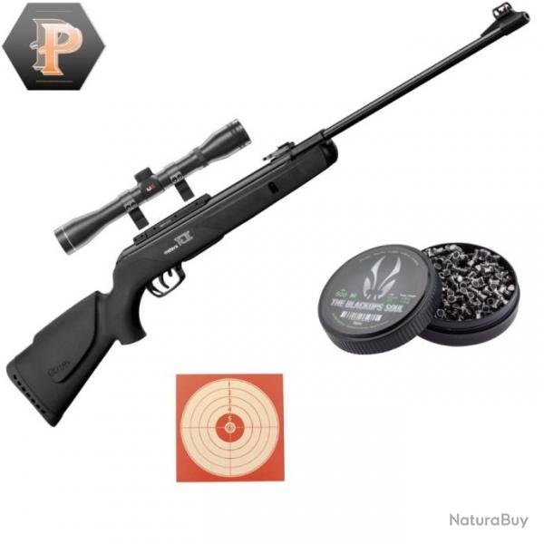 Pack Carabine Gamo 19.9J Big cat cal. 4,5 mm + 500 Plomb + lunette + cibles