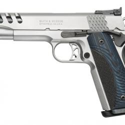 PISTOLET SMITH AND WESSON 1911 PERFORMANCE CENTER BLEU 45 ACP 5 POUCES