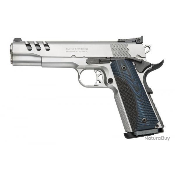 PISTOLET SMITH AND WESSON 1911 PERFORMANCE CENTER BLEU 45 ACP 5 POUCES