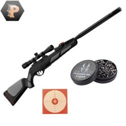 Carabine à air comprimé Gamo Viper PRO 10X - 4x32wr cal 4.5mm - 19.9 joules + plombs + cibles