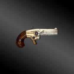 Pistolet Derringer, National Arms N°2, Gravé D'usine, Argent. Etats-unis à Partir De 1870