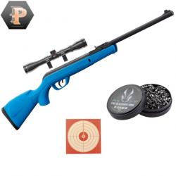 Carabine GAMO Delta Blue synthétique - 4.5mm - 7,5 joules + plombs + cibles + lunette