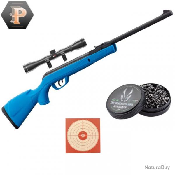 Carabine GAMO Delta Blue synthtique - 4.5mm - 7,5 joules + plombs + cibles + lunette