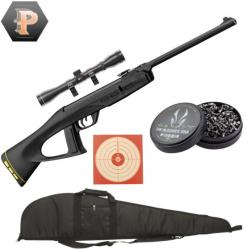 Carabine Gamo junior Delta Fox GT Ring jaune Cal 4.5 + plombs + cibles + fourreau + lunette