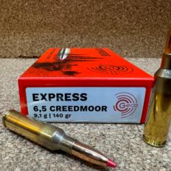 BOITE DE 20 CARTOUCHES GECO EXPRESS CAL. 6.5 Creedmoor 9.1gr, EN Stock !!!