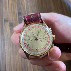 MONTRE VINTAGE CHRONOGRAPHE SUISSE OR 750 18KT