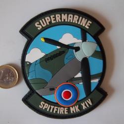 écusson 3 D PVC avion militaire Supermarine Spitfire chasseurs RAF