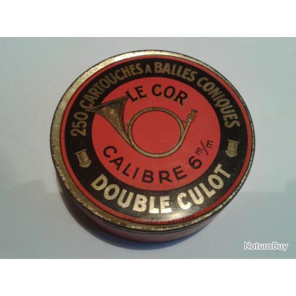 TRES Rare Boite LE COR de 250 cartouches 6 mm double culot - non ouverte