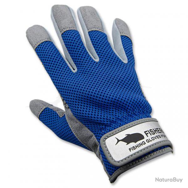 Gants Fisherman High Grip Bleu