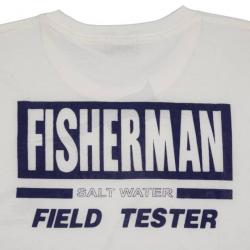 T-Shirt Fisherman Field Tester L Blanc