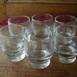 Lot 6 Anciens Verres à Vin de Bistrot Vintage Authentique Coin Bar Cave nologie