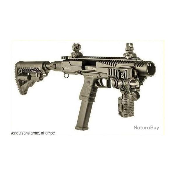 Kit conversion Crosse tactical FAB DEFENSE KPOS G2  crosse M4 pliante et vise, pour Glock 17/19,