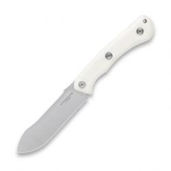 Couteau X.E.R.O. Risk White Micarta Lame Acier 14C28N Sheepsfoot Etui Kydex Salvador CTK2858420SK