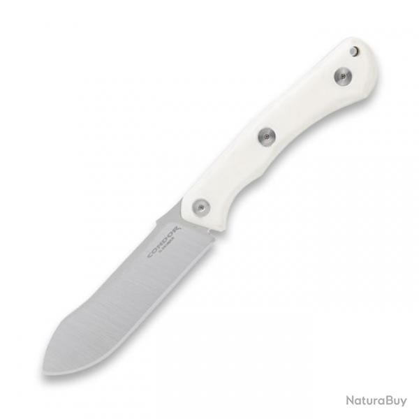 Couteau X.E.R.O. Risk White Micarta Lame Acier 14C28N Sheepsfoot Etui Kydex Salvador CTK2858420SK