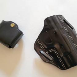 Etui JMC Holster pour CZ 75 B (pontet carré) + porte chargeur double - TBE