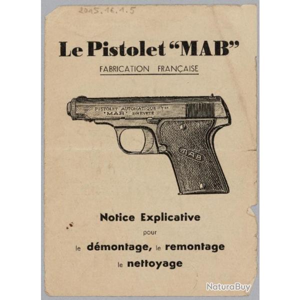 8 pages sur le pistolet MAB (dmontage / remontage) - VENDU PAR JEPERCUTE (m2044)