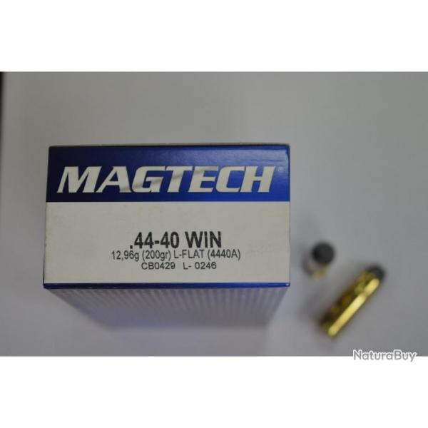 50 CARTOUCHES MAGTECH 44-40 WIN  200 GR L-FLAT 12.96 G NEUVES