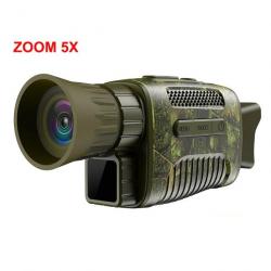 Caméra Vision Nocturne Infrarouge Zoom5X Monoculaire Photos Vidéos Chasse Outdoor Rando