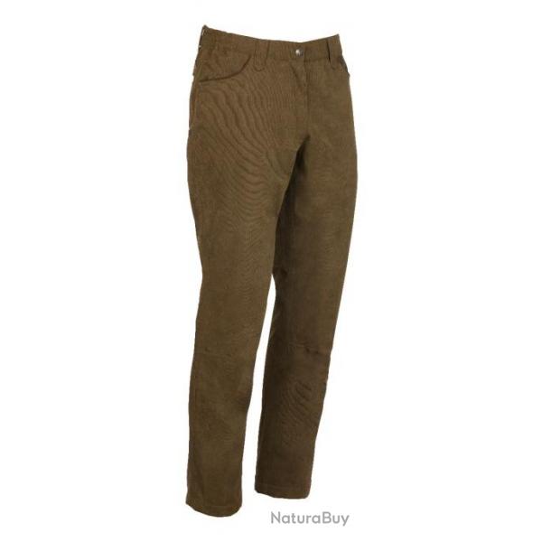 Pantalon de Chasse Femme Percussion Rambouillet Chaud Kaki - 48