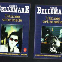 l'année criminelle 1 et 2 de  pierre bellemare livre de poche histoires extraordinaires et vraies