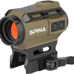 Spina Optics Solar Red Dot Viseur 1x20mm 2 MOA Réflecteur avec Point/Croix Marron