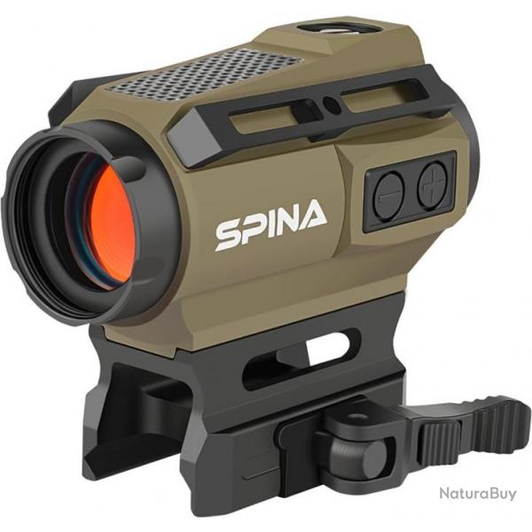 Spina Optics Solar Red Dot Viseur 1x20mm 2 MOA Rflecteur avec Point/Croix Marron