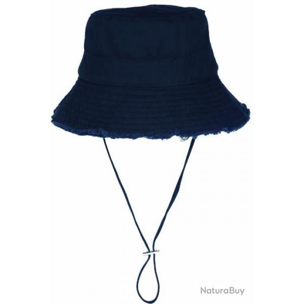 Chapeau Bob Bleu Marine en Coton Prestige Urban avec Ficelle Myxjack Taille unique Bleu