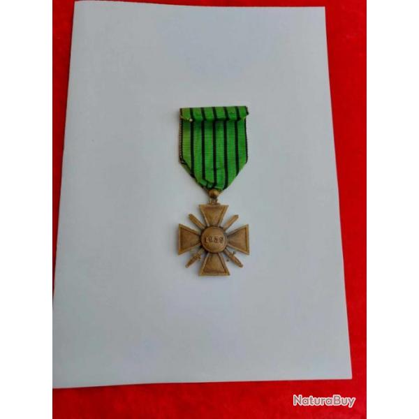 Mdaille croix de guerre Vichy 1939 WW2