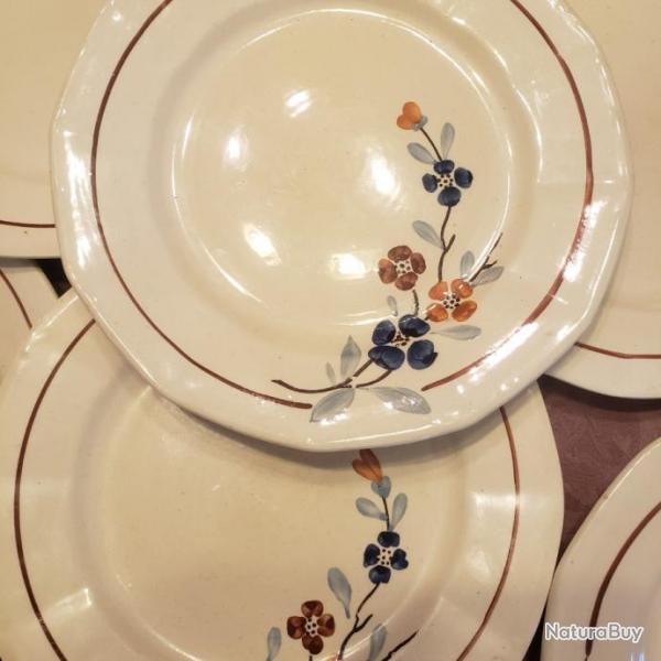 Lot de 6 assiettes Sarreguemines modele 5041 tres bon etat