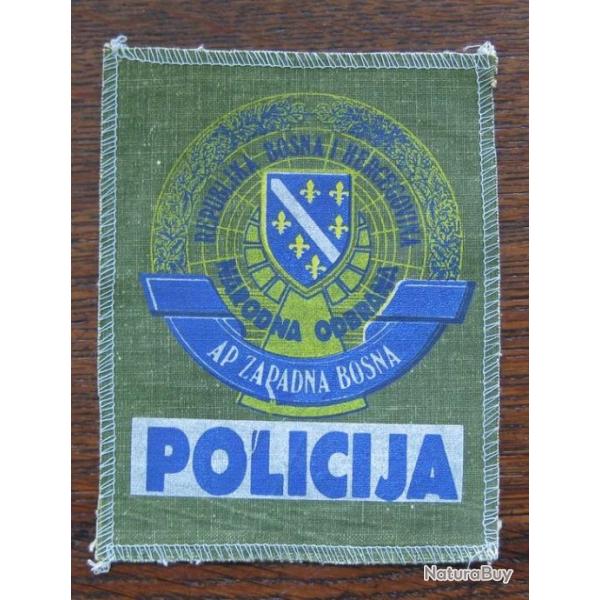 Insigne tissu de la Police de la province autonome de Bosnie occidentale - ex-Yougoslavie