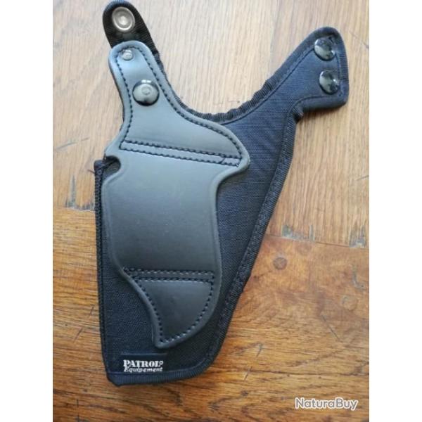 HOLSTER REVOLVER 3/4 POUCES CUIR CORDURA  PATROL EQUIPEMENT REF HOL8