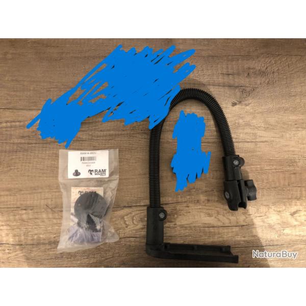 Support de sonde flexible avec support de sondeur + boule ram - Idal kayak