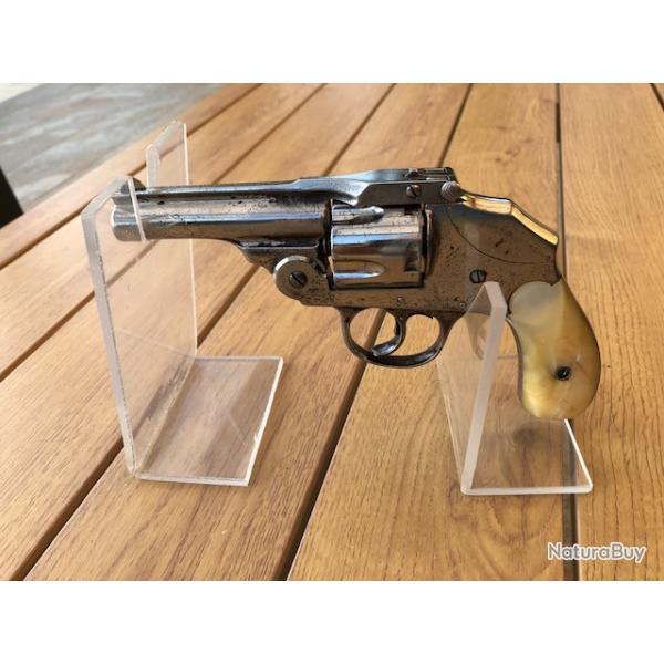 Vend revolver Iver Johnson  Hammerless  cal-38&w  - Plaquettes Nacre