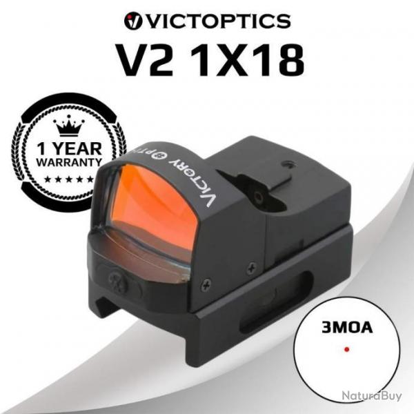 Victoptics Viseur Point Rouge V2 1X18 4 MOA Paiement en 3 ou 4 fois