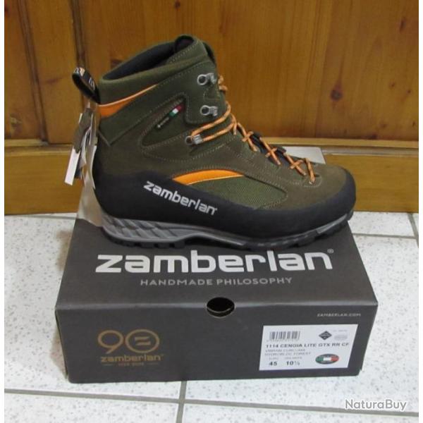 Chaussure Zamberlan  CENGIA LITE GTX RR CF VD FOREST, taille 45