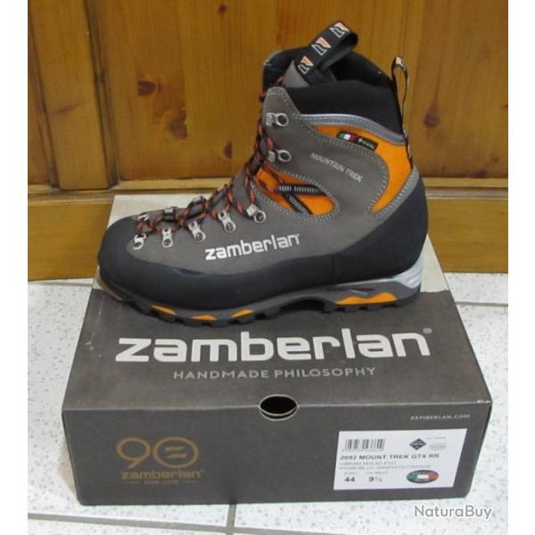 Chaussure Zamberlan Mountain Trek GTX Orange et get grise, taille 45