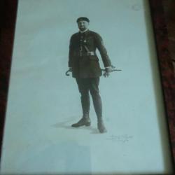 ancien tableaux portrait militaire litho  WW1