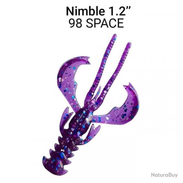 LEURRE SOUPLE Crature CRAZY FISH NIMBLE 1,2" unit #98 SPACE