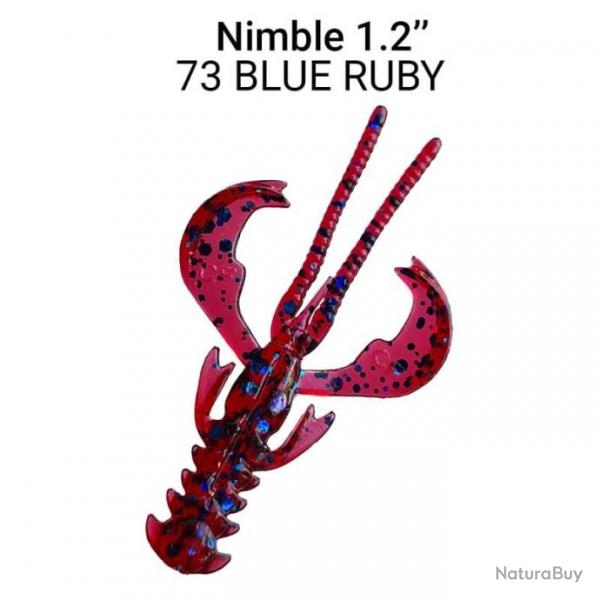 LEURRE SOUPLE Crature CRAZY FISH NIMBLE 1,6" unit #73 BLUE RUBY