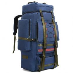 Sac À Dos Grande Capacité 130L pour Camping Randonnée Voyage Alpinisme Escalade luger Bleu