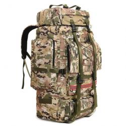 Sac À Dos Grande Capacité 130L pour Camping Randonnée Voyage Alpinisme Escalade luger Camouflage