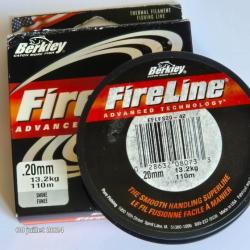 Tresse Berkley Fireline Fused Original - Smoke - 110 m, 0.20 mm, 13.2 kg. ..