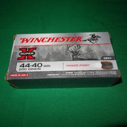 Boites de 50 cartouches WINCHESTER 44-40 Win 200Grs Power-Point