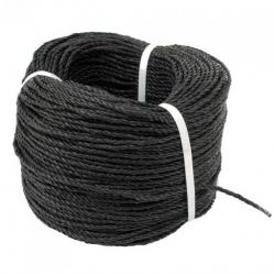 Cordeau noir nylon 4mm bobine de 200m